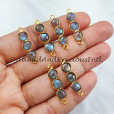 Labradorite Connector, Boho Gemstone Connectors, Wholesale Bulk Jewelry Supplies, 2.5cm Bracelet Connector, Sold By Piece